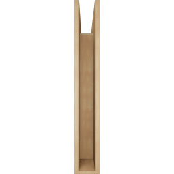 Ekena Millwork - BKTUR055X38X38MRC05RCPR - Timberthane Faux Wood Merced Style Bracket, Block Ends, 5 1/2"W x 38"D x 38"H, Primed Tan