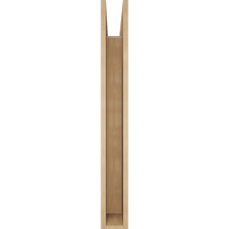 Ekena Millwork - BKTUR055X38X46MRC05RCPR - Timberthane Faux Wood Merced Style Bracket, Block Ends, 5 1/2"W x 38"D x 46"H, Primed Tan