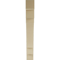 Ekena Millwork - BKTUR055X40X44MRC05RCPR - Timberthane Faux Wood Merced Style Bracket, Block Ends, 5 1/2"W x 40"D x 44"H, Primed Tan