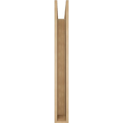 Ekena Millwork - BKTUR055X40X48MRC05RCPR - Timberthane Faux Wood Merced Style Bracket, Block Ends, 5 1/2"W x 40"D x 48"H, Primed Tan