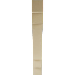 Ekena Millwork - BKTUR055X42X42MRC05RCPR - Timberthane Faux Wood Merced Style Bracket, Block Ends, 5 1/2"W x 42"D x 42"H, Primed Tan
