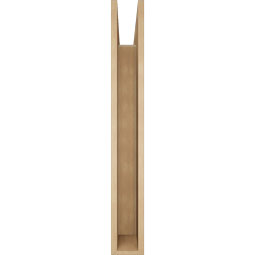Ekena Millwork - BKTUR055X42X42MRC05RCPR - Timberthane Faux Wood Merced Style Bracket, Block Ends, 5 1/2"W x 42"D x 42"H, Primed Tan