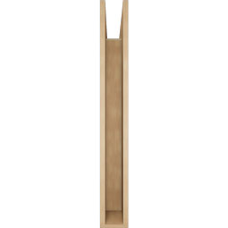 Ekena Millwork - BKTUR055X44X44MRC05RCPR - Timberthane Faux Wood Merced Style Bracket, Block Ends, 5 1/2"W x 44"D x 44"H, Primed Tan