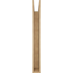 Ekena Millwork - BKTUR055X44X48MRC05RCPR - Timberthane Faux Wood Merced Style Bracket, Block Ends, 5 1/2"W x 44"D x 48"H, Primed Tan