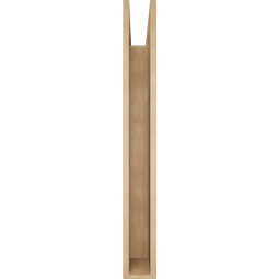 Ekena Millwork - BKTUR055X46X46MRC05RCPR - Timberthane Faux Wood Merced Style Bracket, Block Ends, 5 1/2"W x 46"D x 46"H, Primed Tan