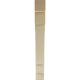 Ekena Millwork - BKTUR055X48X48MRC05RCPR - Timberthane Faux Wood Merced Style Bracket, Block Ends, 5 1/2"W x 48"D x 48"H, Primed Tan