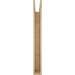 Ekena Millwork - BKTUR055X48X48MRC05RCPR - Timberthane Faux Wood Merced Style Bracket, Block Ends, 5 1/2"W x 48"D x 48"H, Primed Tan
