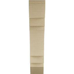 Ekena Millwork - BKTUR035X14X18MRC06RCPR - Timberthane Faux Wood Merced Style Bracket, Slat Ends, 3 1/2"W x 14"D x 18"H, Primed Tan