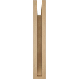Ekena Millwork - BKTUR035X14X22MRC06RCPR - Timberthane Faux Wood Merced Style Bracket, Slat Ends, 3 1/2"W x 14"D x 22"H, Primed Tan