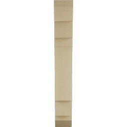 Ekena Millwork - BKTUR035X14X26MRC06RCPR - Timberthane Faux Wood Merced Style Bracket, Slat Ends, 3 1/2"W x 14"D x 26"H, Primed Tan