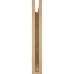 Ekena Millwork - BKTUR035X14X26MRC06RCPR - Timberthane Faux Wood Merced Style Bracket, Slat Ends, 3 1/2"W x 14"D x 26"H, Primed Tan