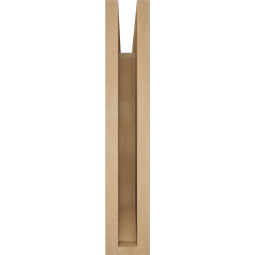 Ekena Millwork - BKTUR035X16X20MRC06RCPR - Timberthane Faux Wood Merced Style Bracket, Slat Ends, 3 1/2"W x 16"D x 20"H, Primed Tan