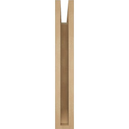 Ekena Millwork - BKTUR035X16X24MRC06RCPR - Timberthane Faux Wood Merced Style Bracket, Slat Ends, 3 1/2"W x 16"D x 24"H, Primed Tan