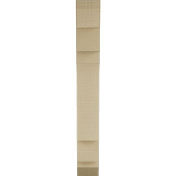 Ekena Millwork - BKTUR035X16X28MRC06RCPR - Timberthane Faux Wood Merced Style Bracket, Slat Ends, 3 1/2"W x 16"D x 28"H, Primed Tan