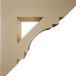 Ekena Millwork - BKTURMRC22 - Timberthane Rough Cedar Faux Wood Merced Slat Bracket