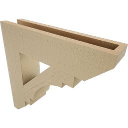 Ekena Millwork - BKTURMRC22 - Timberthane Rough Cedar Faux Wood Merced Slat Bracket