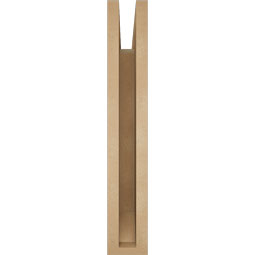 Ekena Millwork - BKTUR035X18X22MRC06RCPR - Timberthane Faux Wood Merced Style Bracket, Slat Ends, 3 1/2"W x 18"D x 22"H, Primed Tan