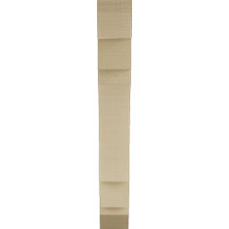 Ekena Millwork - BKTUR035X18X26MRC06RCPR - Timberthane Faux Wood Merced Style Bracket, Slat Ends, 3 1/2"W x 18"D x 26"H, Primed Tan