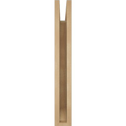 Ekena Millwork - BKTUR035X18X26MRC06RCPR - Timberthane Faux Wood Merced Style Bracket, Slat Ends, 3 1/2"W x 18"D x 26"H, Primed Tan
