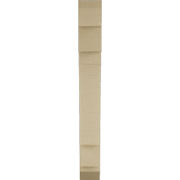 Ekena Millwork - BKTUR035X18X30MRC06RCPR - Timberthane Faux Wood Merced Style Bracket, Slat Ends, 3 1/2"W x 18"D x 30"H, Primed Tan