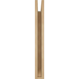 Ekena Millwork - BKTUR035X18X30MRC06RCPR - Timberthane Faux Wood Merced Style Bracket, Slat Ends, 3 1/2"W x 18"D x 30"H, Primed Tan