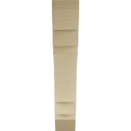 Ekena Millwork - BKTUR035X20X20MRC06RCPR - Timberthane Faux Wood Merced Style Bracket, Slat Ends, 3 1/2"W x 20"D x 20"H, Primed Tan