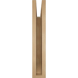 Ekena Millwork - BKTUR035X20X20MRC06RCPR - Timberthane Faux Wood Merced Style Bracket, Slat Ends, 3 1/2"W x 20"D x 20"H, Primed Tan
