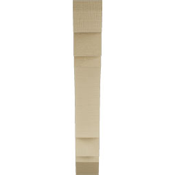Ekena Millwork - BKTUR035X20X24MRC06RCPR - Timberthane Faux Wood Merced Style Bracket, Slat Ends, 3 1/2"W x 20"D x 24"H, Primed Tan
