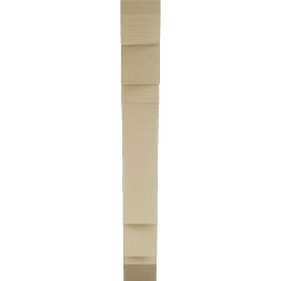 Ekena Millwork - BKTUR035X20X28MRC06RCPR - Timberthane Faux Wood Merced Style Bracket, Slat Ends, 3 1/2"W x 20"D x 28"H, Primed Tan