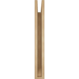 Ekena Millwork - BKTUR035X20X28MRC06RCPR - Timberthane Faux Wood Merced Style Bracket, Slat Ends, 3 1/2"W x 20"D x 28"H, Primed Tan
