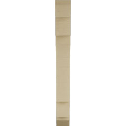 Ekena Millwork - BKTUR035X20X32MRC06RCPR - Timberthane Faux Wood Merced Style Bracket, Slat Ends, 3 1/2"W x 20"D x 32"H, Primed Tan