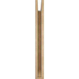 Ekena Millwork - BKTUR035X20X32MRC06RCPR - Timberthane Faux Wood Merced Style Bracket, Slat Ends, 3 1/2"W x 20"D x 32"H, Primed Tan