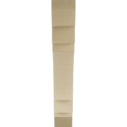 Ekena Millwork - BKTUR035X22X22MRC06RCPR - Timberthane Faux Wood Merced Style Bracket, Slat Ends, 3 1/2"W x 22"D x 22"H, Primed Tan