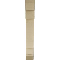 Ekena Millwork - BKTUR035X22X26MRC06RCPR - Timberthane Faux Wood Merced Style Bracket, Slat Ends, 3 1/2"W x 22"D x 26"H, Primed Tan