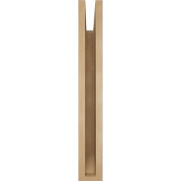 Ekena Millwork - BKTUR035X22X26MRC06RCPR - Timberthane Faux Wood Merced Style Bracket, Slat Ends, 3 1/2"W x 22"D x 26"H, Primed Tan