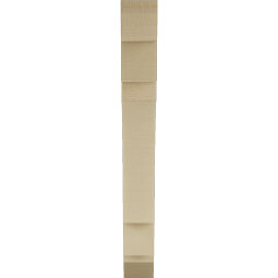 Ekena Millwork - BKTUR035X22X30MRC06RCPR - Timberthane Faux Wood Merced Style Bracket, Slat Ends, 3 1/2"W x 22"D x 30"H, Primed Tan