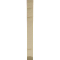 Ekena Millwork - BKTUR035X22X34MRC06RCPR - Timberthane Faux Wood Merced Style Bracket, Slat Ends, 3 1/2"W x 22"D x 34"H, Primed Tan
