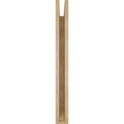 Ekena Millwork - BKTUR035X22X34MRC06RCPR - Timberthane Faux Wood Merced Style Bracket, Slat Ends, 3 1/2"W x 22"D x 34"H, Primed Tan