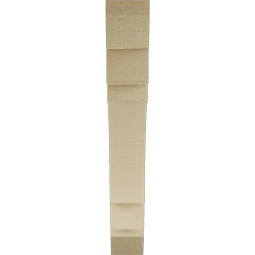 Ekena Millwork - BKTUR035X24X24MRC06RCPR - Timberthane Faux Wood Merced Style Bracket, Slat Ends, 3 1/2"W x 24"D x 24"H, Primed Tan