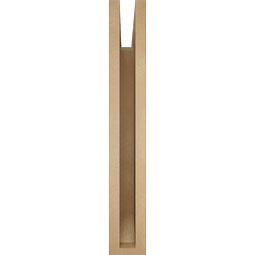 Ekena Millwork - BKTUR035X24X24MRC06RCPR - Timberthane Faux Wood Merced Style Bracket, Slat Ends, 3 1/2"W x 24"D x 24"H, Primed Tan