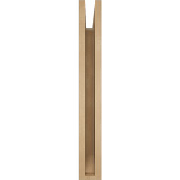 Ekena Millwork - BKTUR035X24X28MRC06RCPR - Timberthane Faux Wood Merced Style Bracket, Slat Ends, 3 1/2"W x 24"D x 28"H, Primed Tan