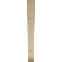 Ekena Millwork - BKTUR035X24X32MRC06RCPR - Timberthane Faux Wood Merced Style Bracket, Slat Ends, 3 1/2"W x 24"D x 32"H, Primed Tan