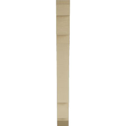 Ekena Millwork - BKTUR035X24X36MRC06RCPR - Timberthane Faux Wood Merced Style Bracket, Slat Ends, 3 1/2"W x 24"D x 36"H, Primed Tan