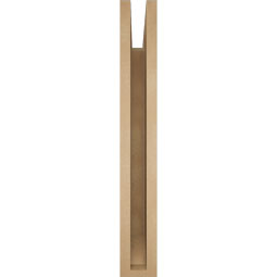 Ekena Millwork - BKTUR035X26X26MRC06RCPR - Timberthane Faux Wood Merced Style Bracket, Slat Ends, 3 1/2"W x 26"D x 26"H, Primed Tan