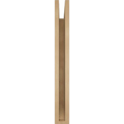 Ekena Millwork - BKTUR035X26X30MRC06RCPR - Timberthane Faux Wood Merced Style Bracket, Slat Ends, 3 1/2"W x 26"D x 30"H, Primed Tan