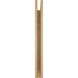 Ekena Millwork - BKTUR035X26X34MRC06RCPR - Timberthane Faux Wood Merced Style Bracket, Slat Ends, 3 1/2"W x 26"D x 34"H, Primed Tan