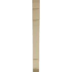 Ekena Millwork - BKTUR035X26X38MRC06RCPR - Timberthane Faux Wood Merced Style Bracket, Slat Ends, 3 1/2"W x 26"D x 38"H, Primed Tan