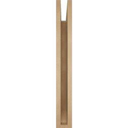 Ekena Millwork - BKTUR035X28X28MRC06RCPR - Timberthane Faux Wood Merced Style Bracket, Slat Ends, 3 1/2"W x 28"D x 28"H, Primed Tan