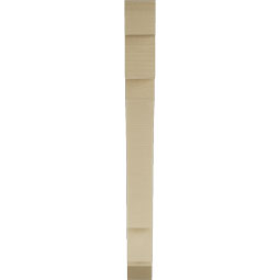 Ekena Millwork - BKTUR035X28X36MRC06RCPR - Timberthane Faux Wood Merced Style Bracket, Slat Ends, 3 1/2"W x 28"D x 36"H, Primed Tan