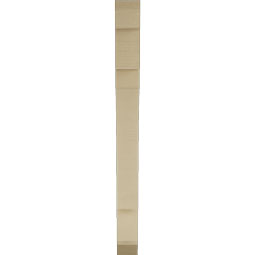 Ekena Millwork - BKTUR035X28X40MRC06RCPR - Timberthane Faux Wood Merced Style Bracket, Slat Ends, 3 1/2"W x 28"D x 40"H, Primed Tan